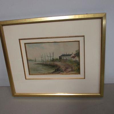 Lot 4 -Cottage Seaside Picture - Signed by Artist 