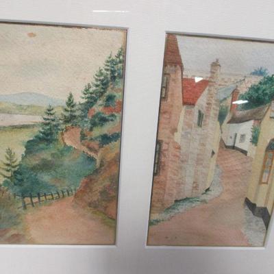 Lot 5 - 3 Panel Framed Countryside Painting 