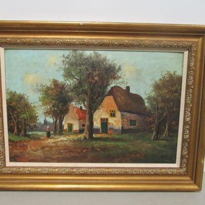 Lot 9 - Painting Of Cottages