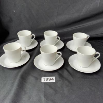Set of 6 Danmark Lyngby cups with saucers Lot 1994