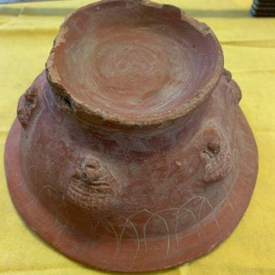 Large clay Columbian Lykin bowl