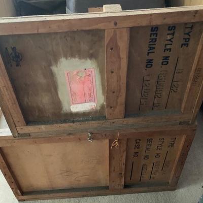 Vintage packing crates