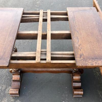 Vintage Dining table, wood, expandable