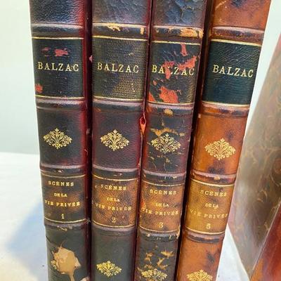 Lot # 203 Lot of Antique Books BALZAC in French 