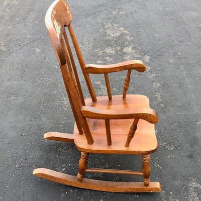 Child wood rocker rocking chair
