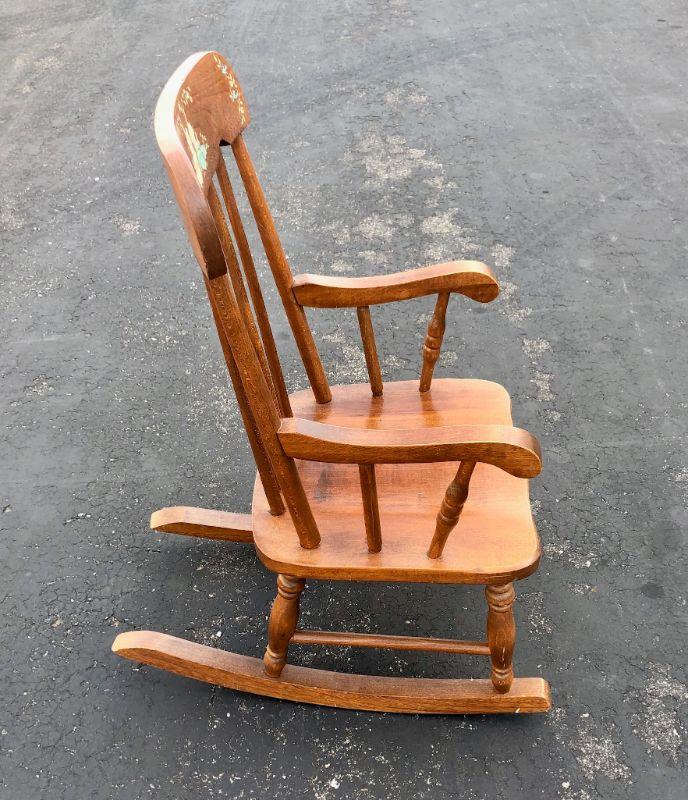 Child wood rocker rocking chair