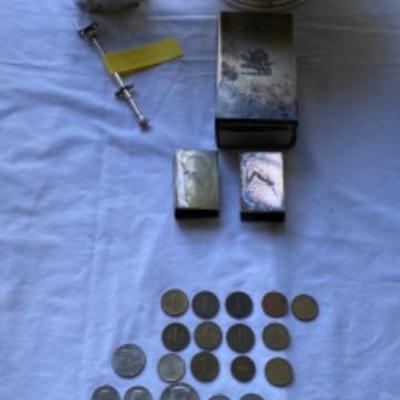 Lot # 221 Silverplate and Coin Lot 