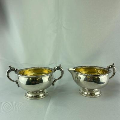 Lot # 228 Frank & Whiting Sterling Botticelli Cream and Sugar 