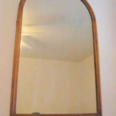 B2 - Wooden Cathedral Style Wall Mirror - 36" tall x 22" wide