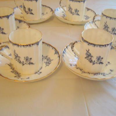 B2 104 - Blue & White Porcelain Demitasse Set