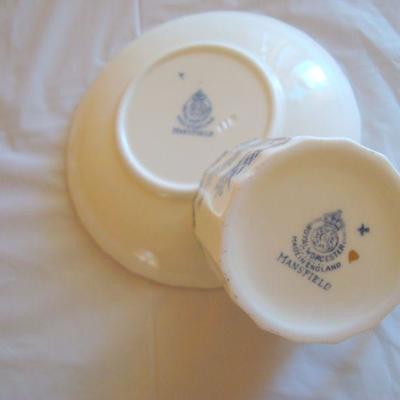 B2 104 - Blue & White Porcelain Demitasse Set