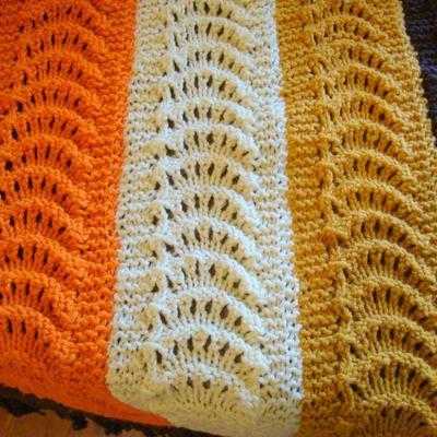 B2 120 - 2 Pc. Knitted Afghan Lot