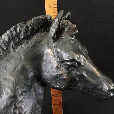 Cast Bronze sculpture of horse colt bust by Santa Fe artist Pearson signed. Item #15