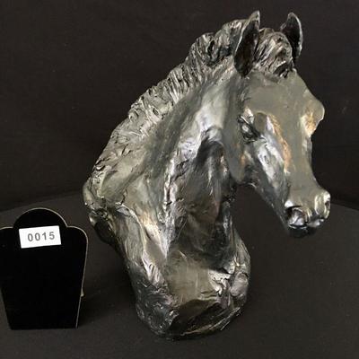 Cast Bronze sculpture of horse colt bust by Santa Fe artist Pearson signed. Item #15