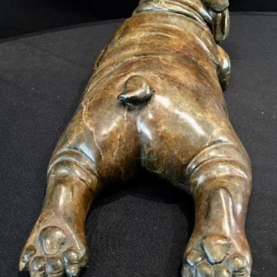 Robert Larum Sculpture of Bulldog Puppy Creampuff Edition 4/35 Signed. Item #19