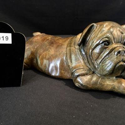 Robert Larum Sculpture of Bulldog Puppy Creampuff Edition 4/35 Signed. Item #19