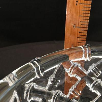 Tiffany & Co large crystal bowl in woven bamboo pattern. Perfect condition. Item #20