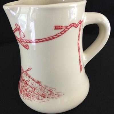 Sky Ranch Pitcher featuring Native American scene Southwestern Ranch theme. Item#21