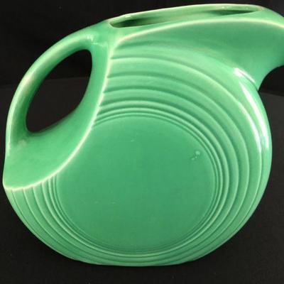 Vintage Fiesta Pitcher Homer Laughlin Fiestaware Green. Pristine condition. Ice lip. Item#22
