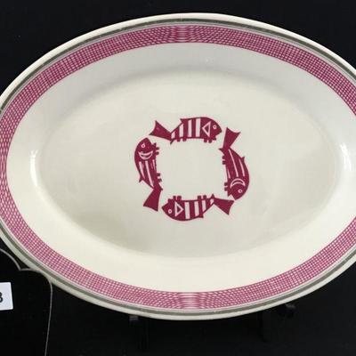 Pipestone Hall Fish Platter Native American design. later edition item #28