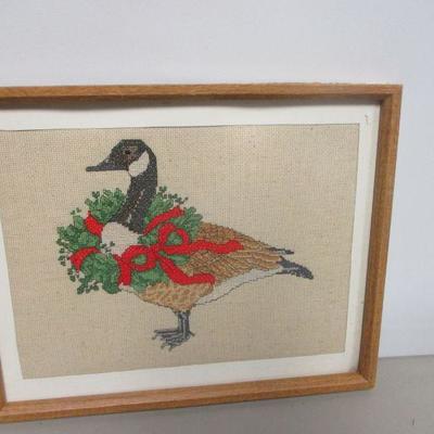 Lot 37 - Needlepoint Christmas Goose