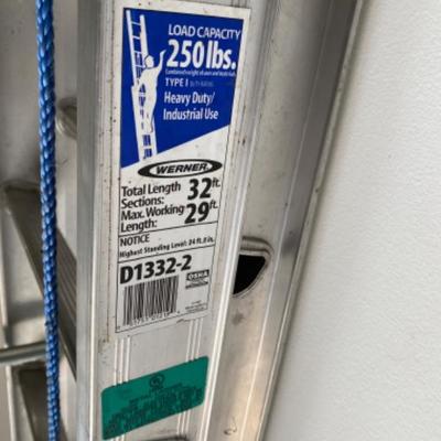 Lot # 237 Werner Aluminum Extension Ladder