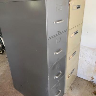 Lot # 246 Pair of Steel Case Filing Cabinet 