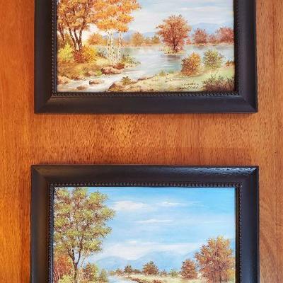 2 Original Oil Landscape Paintings Framed