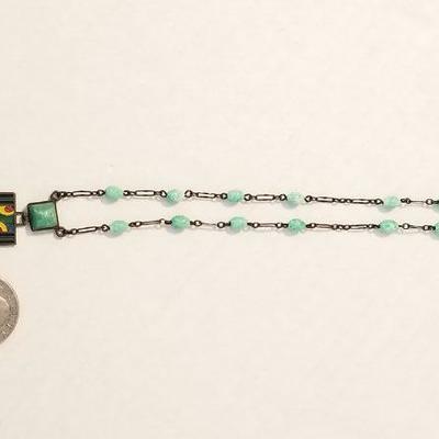 Enameled Sterling Necklace