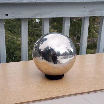 Large Chromed Metal Gazing Sphere