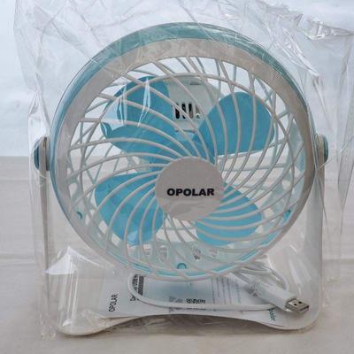 White and Blue USB Fan