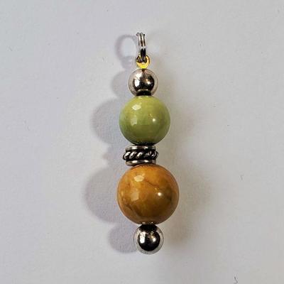 Handmade Multi-stone Linear Pendant