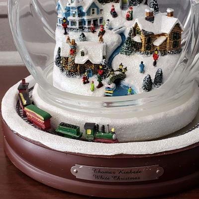 Thomas Kinkaid White Christmas Snowman w/ Train