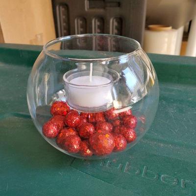 10 Crate & Barrel Christmas Glass Candle Holders