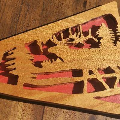 Two Wooden Arrowhead Art Pieces