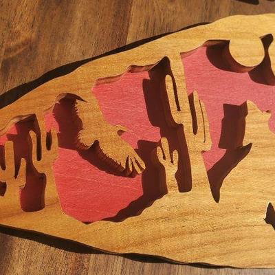 Two Wooden Arrowhead Art Pieces