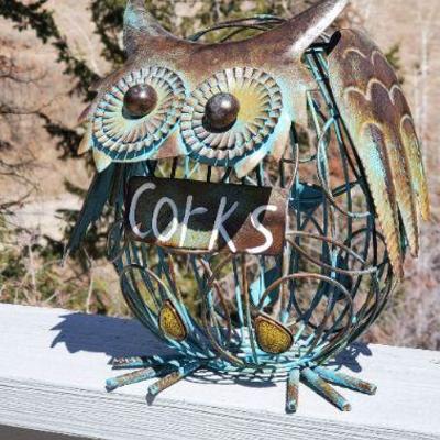 Metal Cork Owl