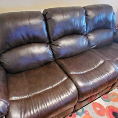 Leather Power Reclining Couch & Loveseat