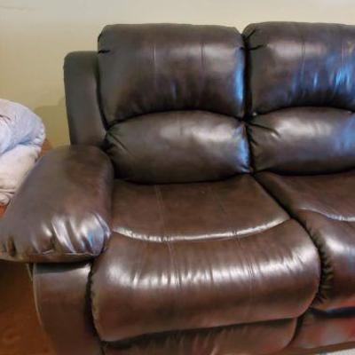 Leather Power Reclining Couch & Loveseat