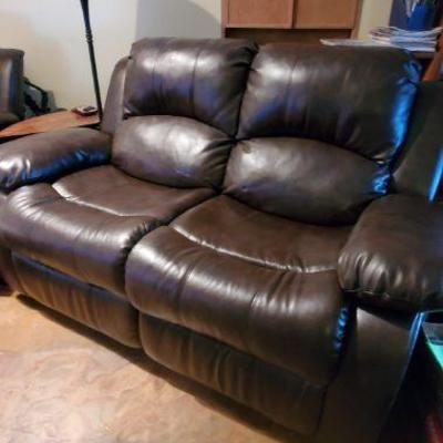 Leather Power Reclining Couch & Loveseat