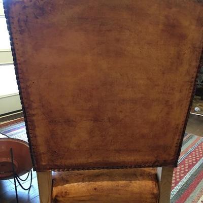 Leather Santa Fe Mission Style Hand Stitched Leather Chair. Item #68