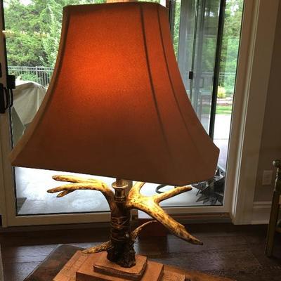 Deer Antler Decorator Table Lamp. Western Southwest Style. Item #72