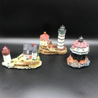 (3) Nautical Lighthouse Seaside Figurines  East Coast Lot AA