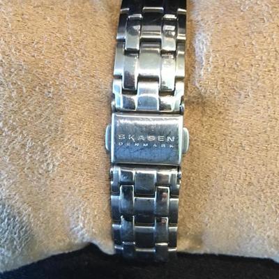 Ladies Skagen  Denmark Blue Face Steel Bracelet Watch. New Battery. Item #78