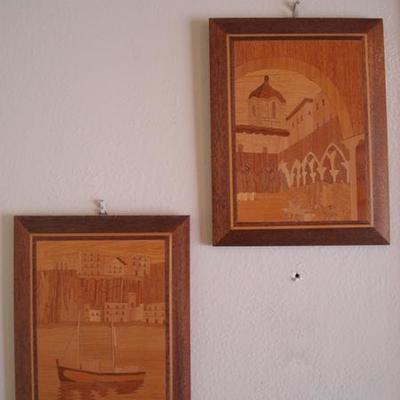 K 115 / 116 - Primitive Crater & 2 Wooden Wall Hangings