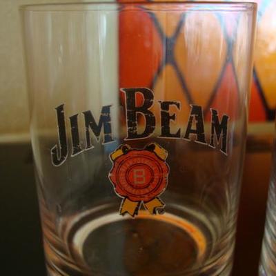 GR 102 -  Jim Beam Bar Glasses 4" tall Old Fashioned