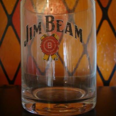 GR 102 -  Jim Beam Bar Glasses 4" tall Old Fashioned