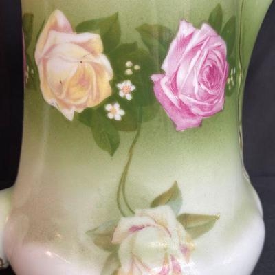 Antique Rose Painted Tea Pot *Missing Lid*