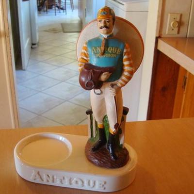 GR 114 - Vintage Bourbon Bottle Holder / Figure of Horse Jockey