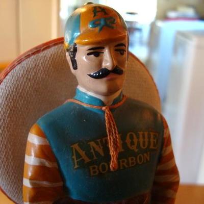 GR 114 - Vintage Bourbon Bottle Holder / Figure of Horse Jockey